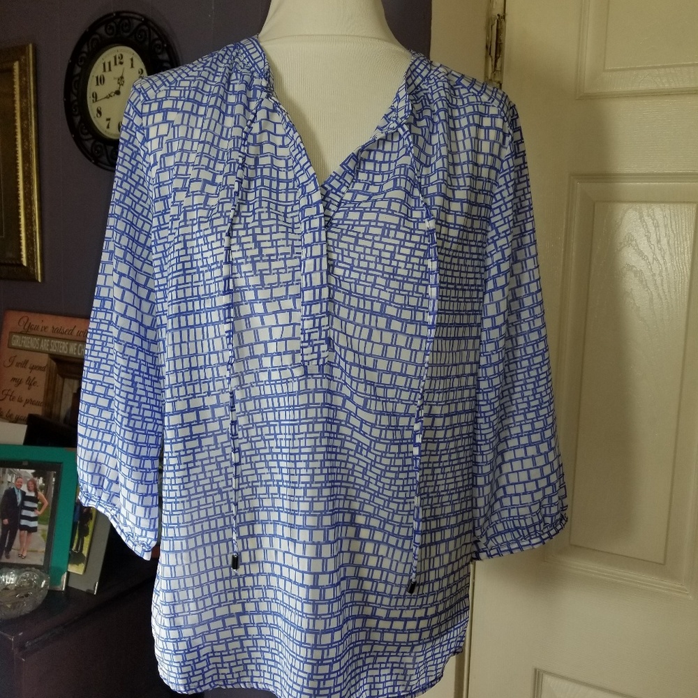 Anthia femme HIGH LOW    sheer blouse size large